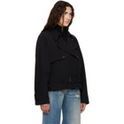 MM6 Maison Margiela Black Belted Wool Blend Jacket