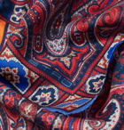 Etro - Paisley-Print Silk-Twill Pocket Square - Red