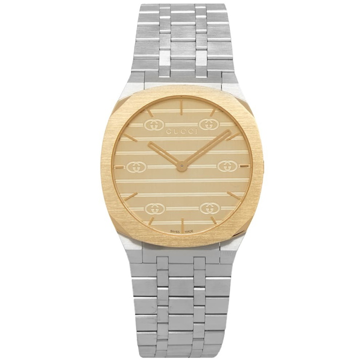 Photo: Gucci Men's H 25 38mm Watch in Gold/Silver