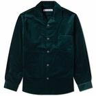 Acne Studios Men's Osandimper Velvet Shirt Jacket in Dark Green