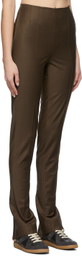 Matériel Tbilisi SSENSE Exclusive Brown Wool Slit Trousers