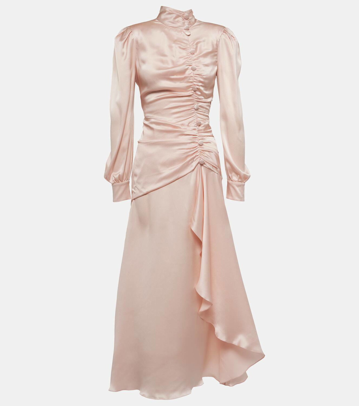 Alessandra Rich Ruched silk satin maxi dress Alessandra Rich