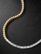 Yvonne Léon - White and Yellow Gold Diamond Necklace