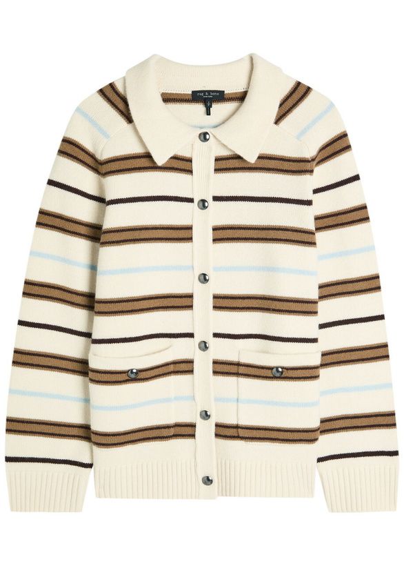 Photo: Rag & Bone Peggy Striped Wool Cardigan Stripe