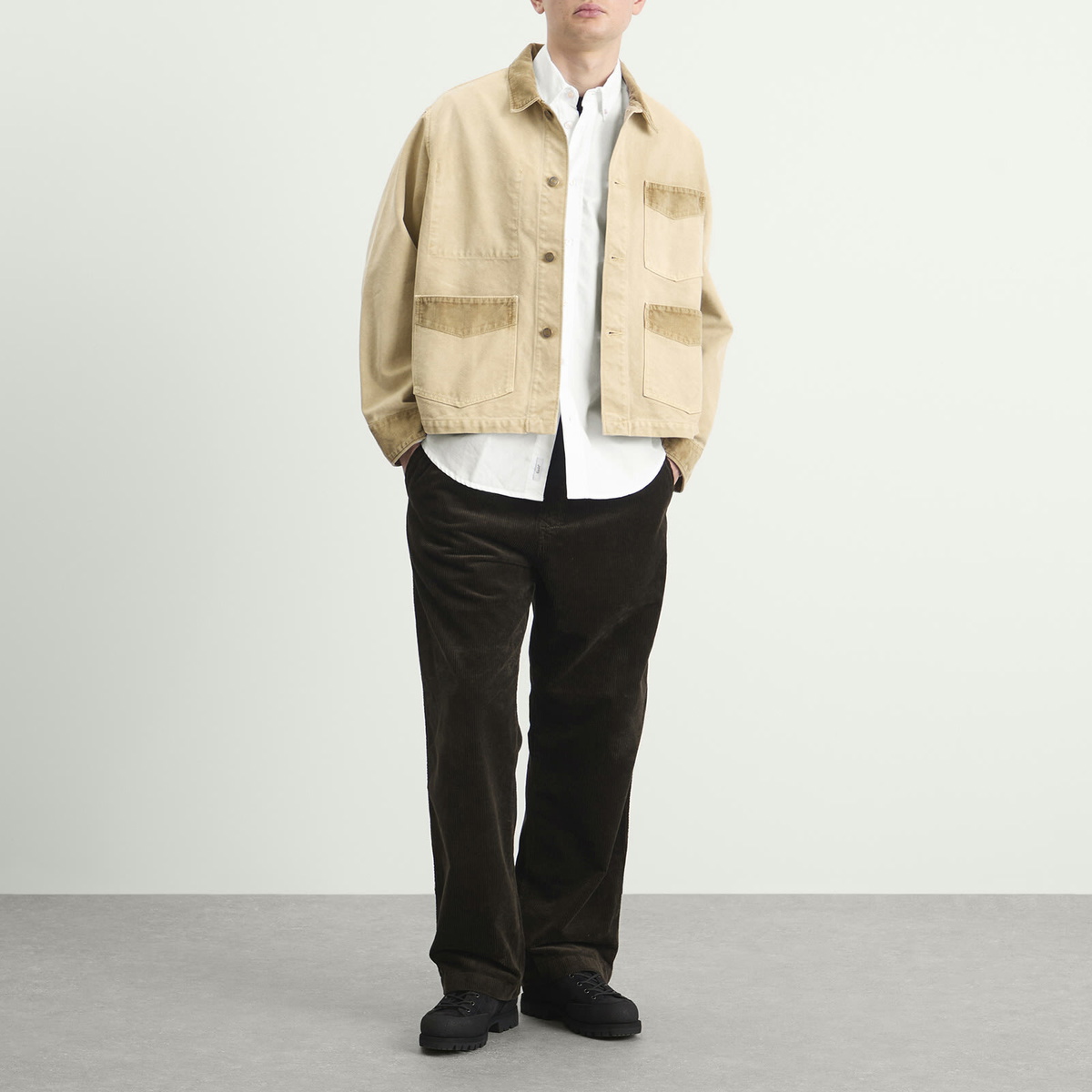 Foret Men's Flag Oxford Shirt in White