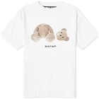 Palm Angels Men's Kill the Bear T-Shirt in White/Brown