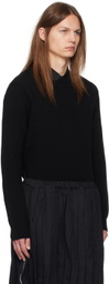 Black Comme des Garçons Black Crewneck Wool Sweater