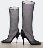 Alaïa Mesh knee-high boots