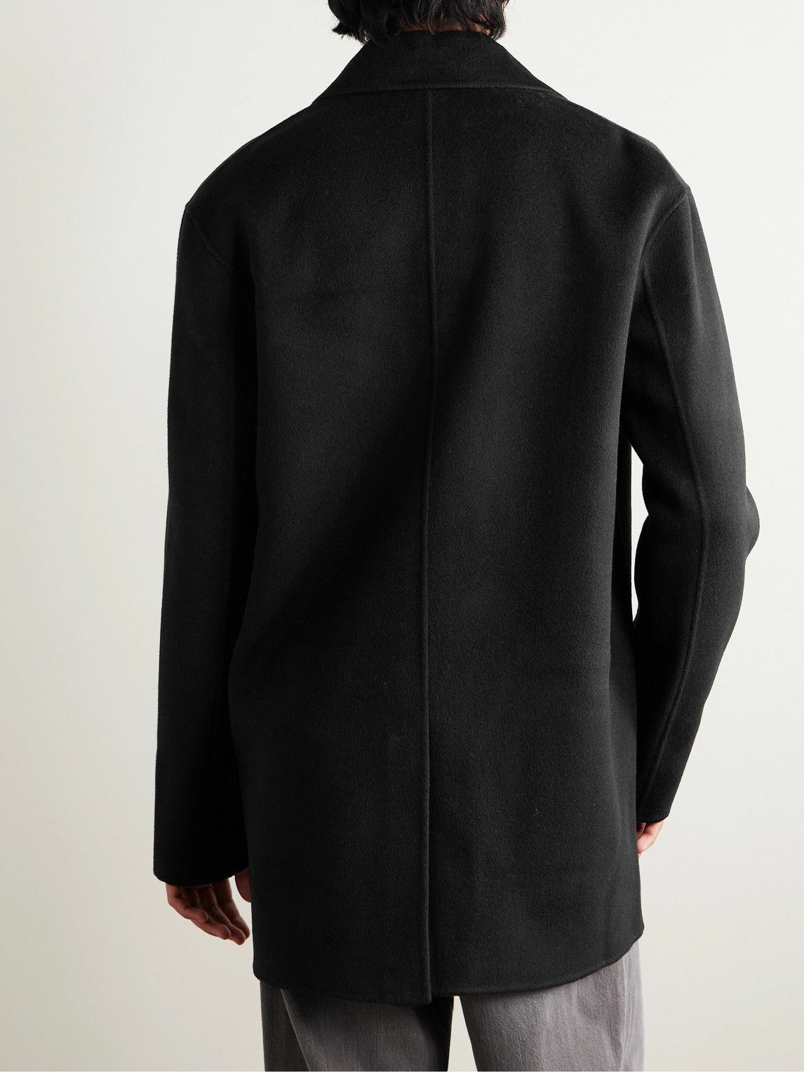 The Frankie Shop - Harry Oversized Wool-Blend Felt Coat - Black