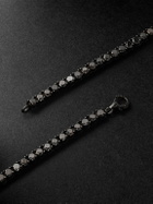 SHAY - 18-Karat Blackened Gold Diamond Tennis Necklace