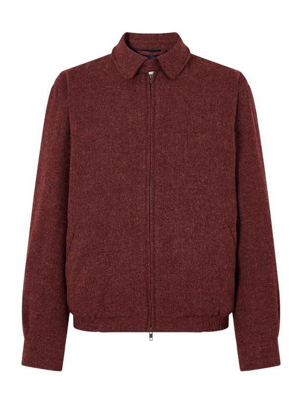Photo: Portuguese Flannel - Aurelia Wool-Tweed Blouson Jacket - Red