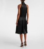 Nina Ricci Gathered halterneck satin minidress