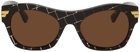 Bottega Veneta Brown Square Sunglasses