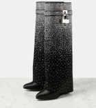 Givenchy Shark Lock embellished knee-high boots