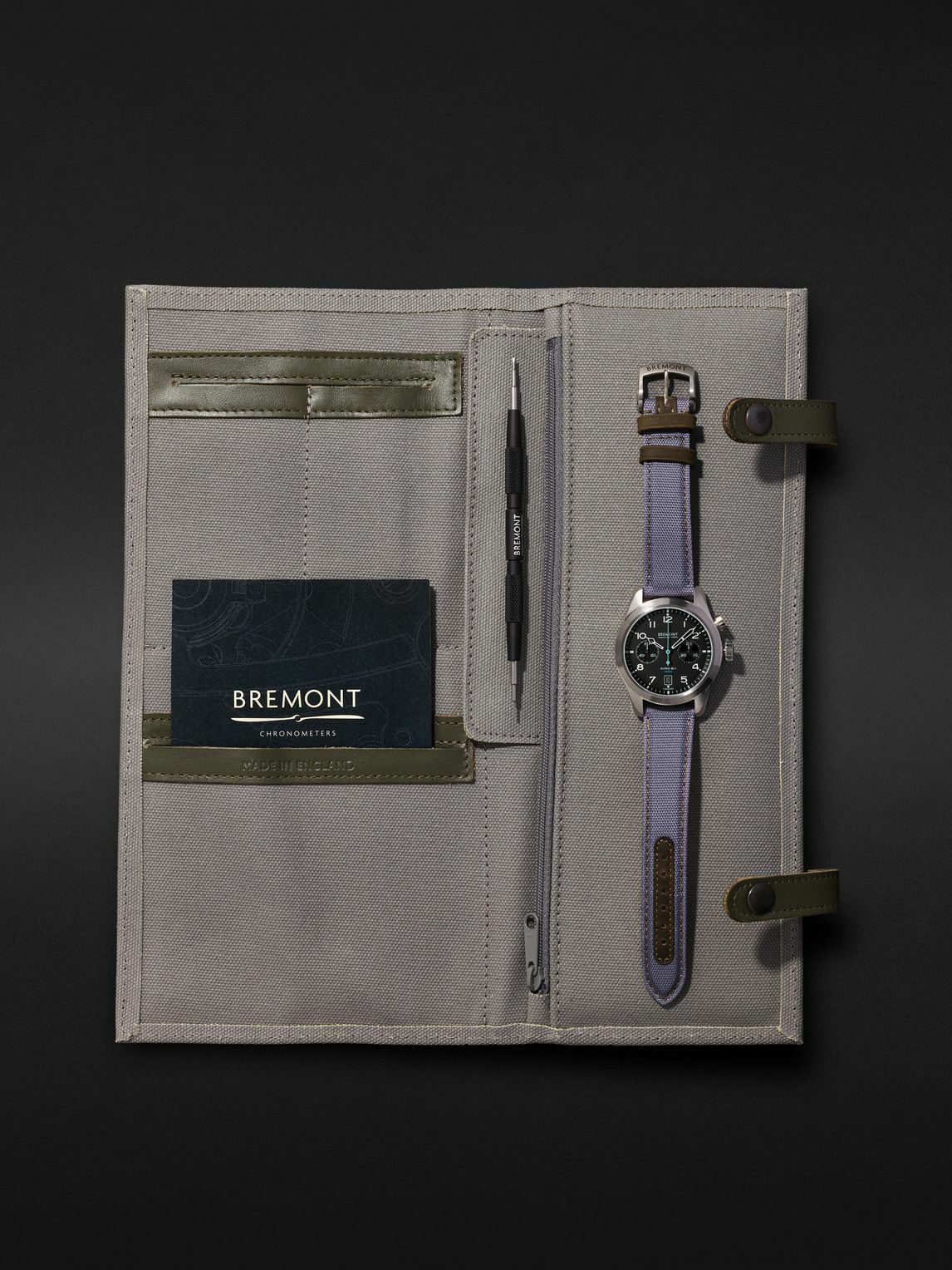 Bremont - Vulcan Limited Edition Automatic Chronograph 42mm Stainless Steel and Sailcloth Watch, Ref. No. VULCAN-R-S