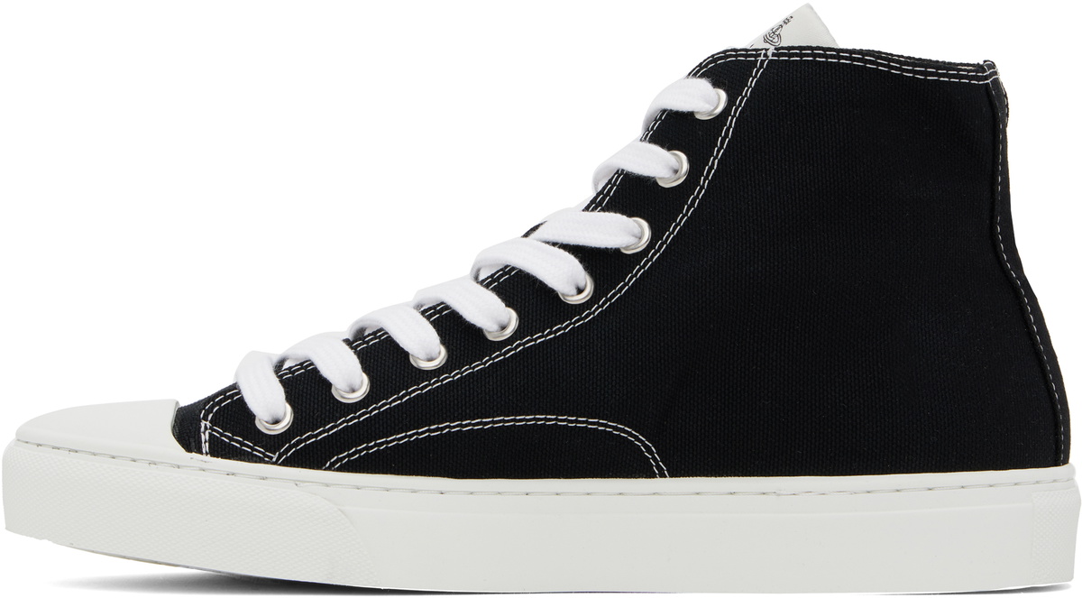 Vivienne Westwood Black High-Top Canvas Plimsoll Sneakers