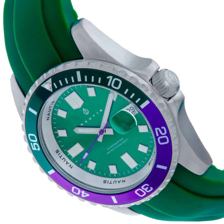 Nautis Interceptor Quartz Green Dial Mens Watch 19161G-H