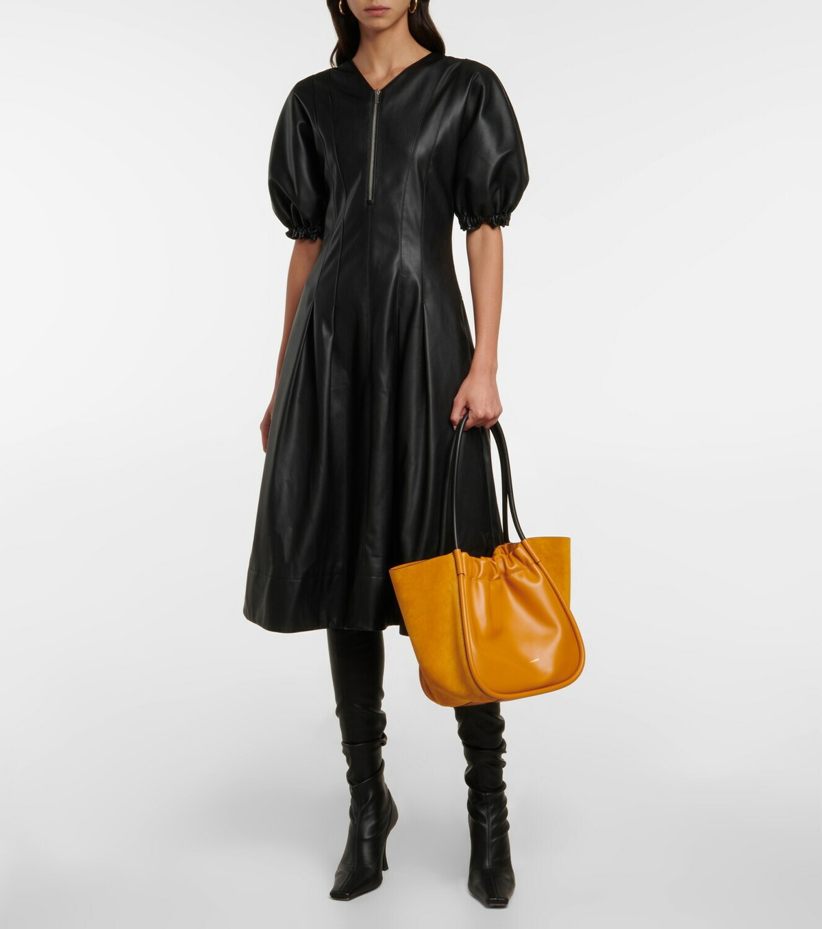 Proenza Schouler Ruched Large leather and suede tote bag