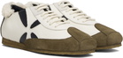 Stefan Cooke Off-White & Khaki Slashed Trainer Sneakers