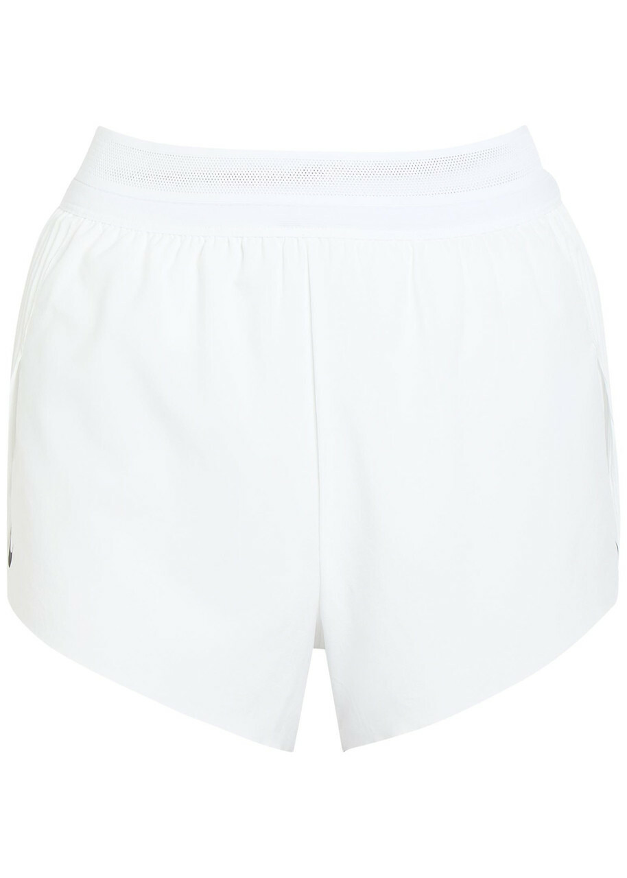 Nike Aeroswift Dri-fit Adv Stretch-jersey Running Shorts White And Black