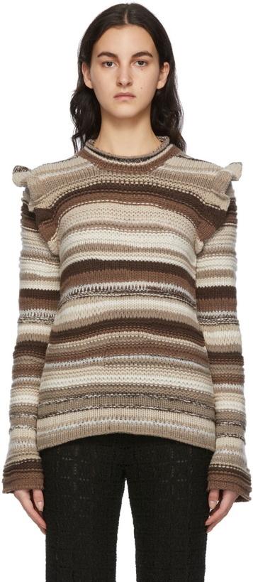 Photo: Chloé Multicolor Knit Ruffled Sweater