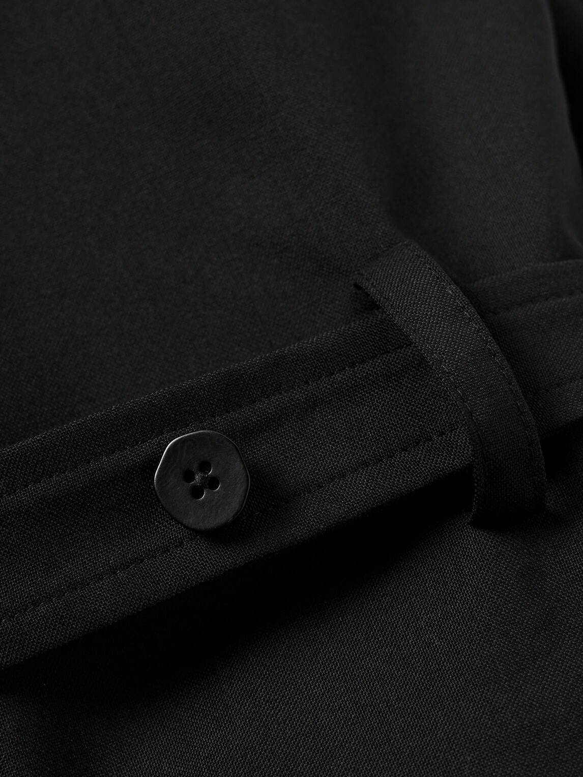 Stòffa - Belted Wool Trench Coat - Black