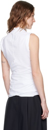 3.1 Phillip Lim White Draped Tank Top