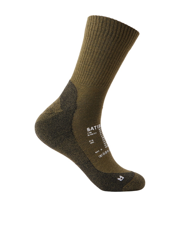 Photo: Satisfy - Stretch Merino Wool-Blend Socks - Green