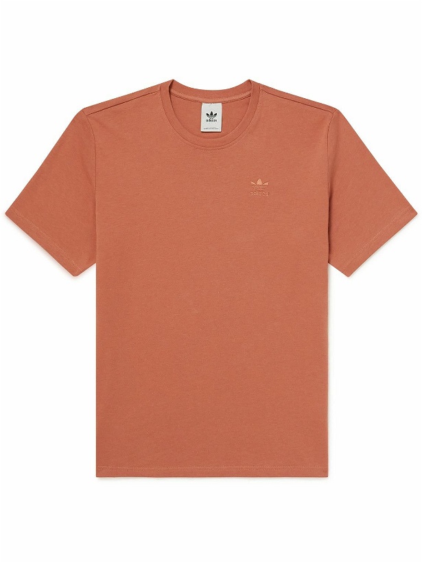 Photo: adidas Originals - Ozworld Logo-Embroidered Cotton-Jersey T-Shirt - Orange