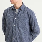 Foret Men's Pluto Checked Shirt in Navy/Cloud