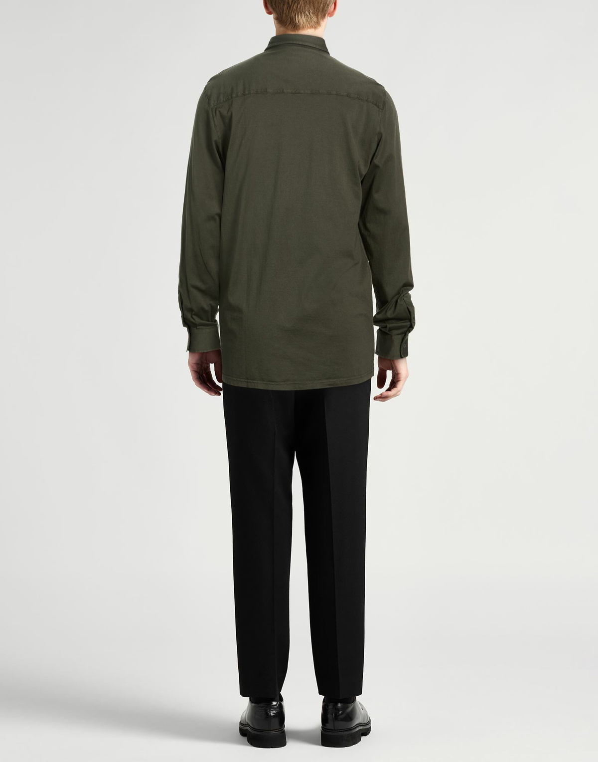 Fedeli Mens Shirt Dark in Green