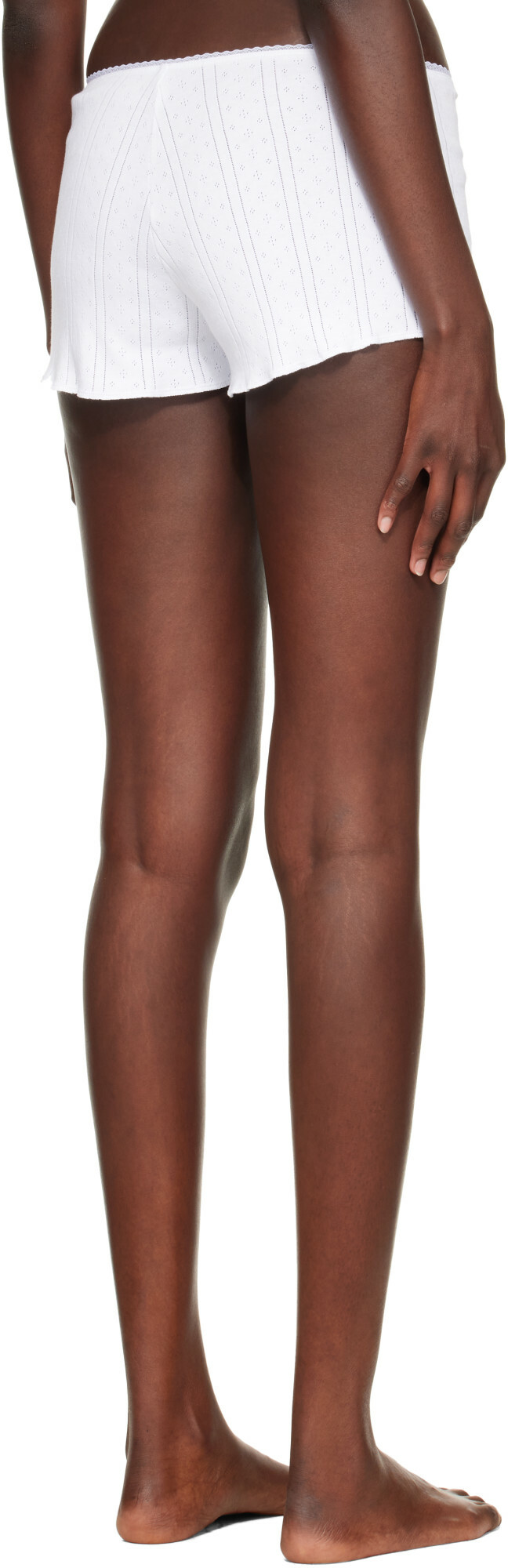 Cou Cou White 'The Teeny Tiny' Shorts