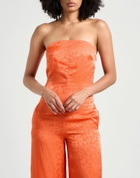 Manila Grace Womens Jumpsuit in Orange