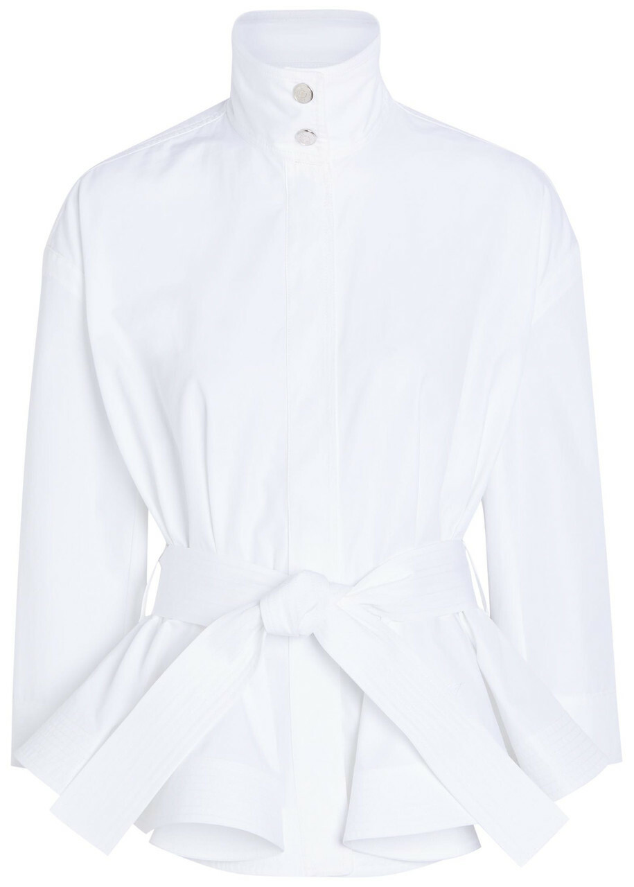 Jacquemus La Veste Cabana Belted Cotton-poplin Shirt Jacket White
