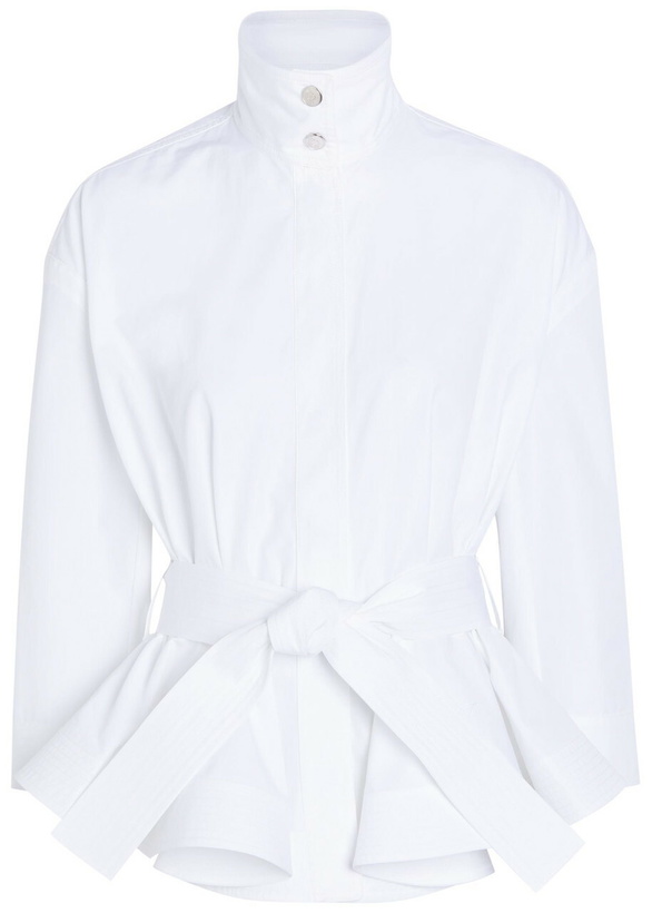 Photo: Jacquemus La Veste Cabana Belted Cotton-poplin Shirt Jacket White