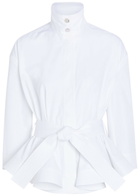 Jacquemus La Veste Cabana Belted Cotton-poplin Shirt Jacket White