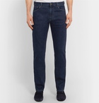 Canali - Stretch Cotton and Cashmere-Blend Jeans - Dark denim