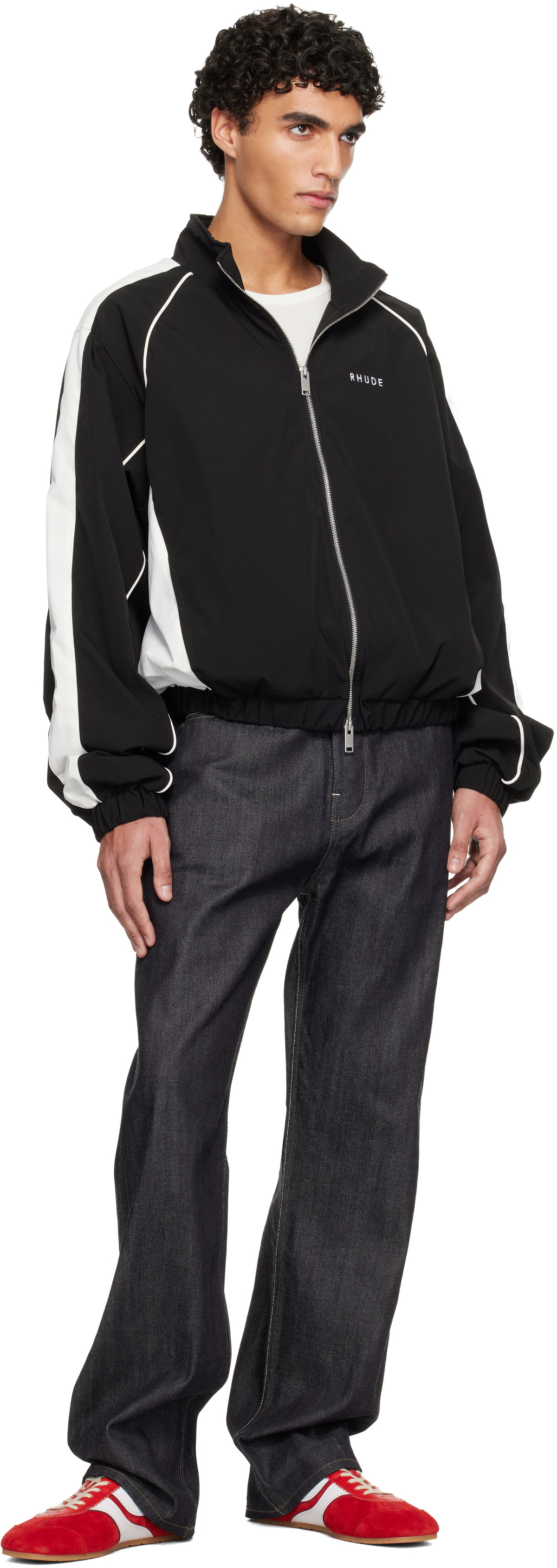 Rhude Black Ramona Piping Track Jacket