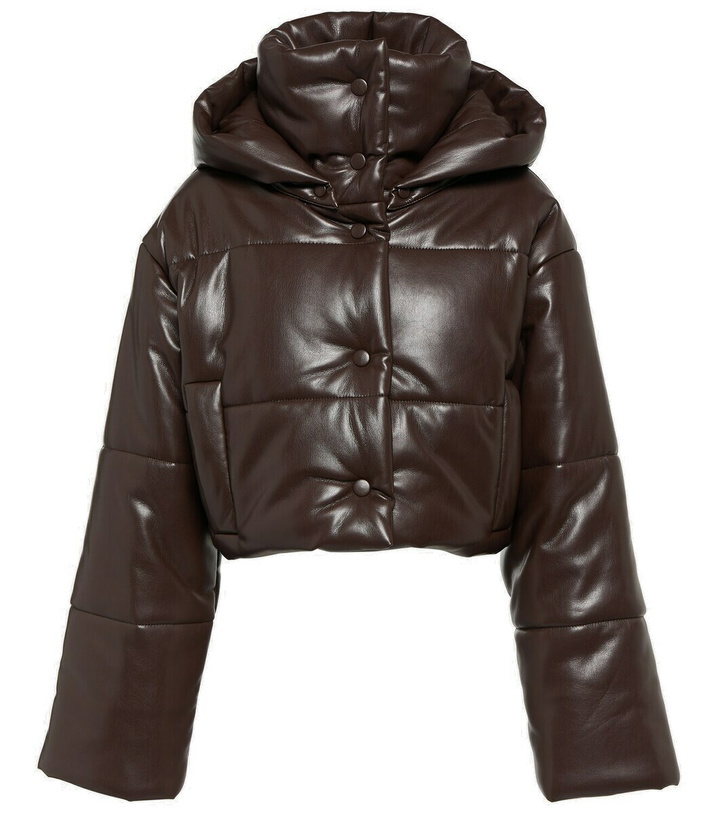 Photo: Nanushka Aveline faux leather puffer jacket
