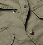 Brunello Cucinelli - Slim-Fit Camp-Collar Garment-Dyed Cotton Shirt - Green