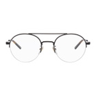 Gucci Black Semi-Rimless Glasses
