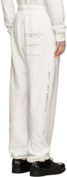 TAKAHIROMIYASHITA TheSoloist. White Geometric Morse Code Sweatpants