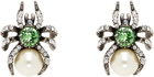 Marni Silver Spider-Shaped Pin Earrings