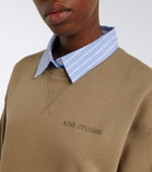 Acne Studios Layered cotton jersey sweatshirt