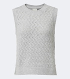 Varley Hazen pointelle cotton-blend sweater vest