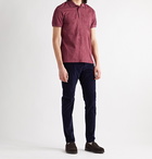 ETRO - Paisley-Print Cotton-Piqué Polo Shirt - Burgundy