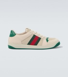 Gucci Screener leather-trimmed sneakers