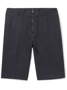 HUGO BOSS - Linen Shorts - Blue