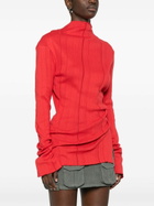 Jade Cropper Slit-Detail Knitted Top