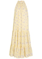 Sister Jane Lake Breeze Floral-print Cotton-poplin Midi Dress Yellow